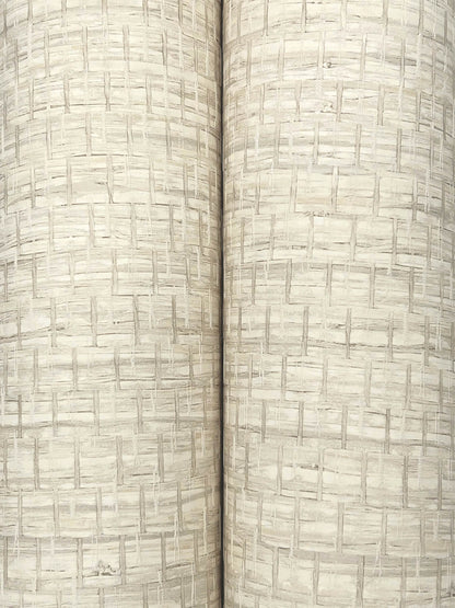 Chesapeake Yellowstone Plaited Grass Wallpaper - Light Grey