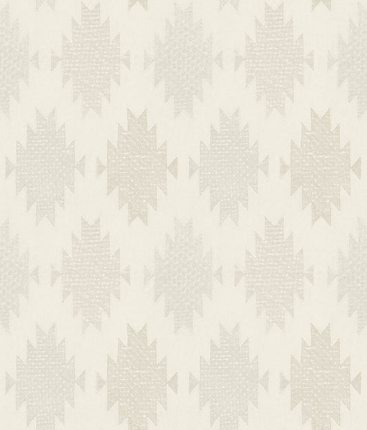 Chesapeake Yellowstone Stitched Heirloom Wallpaper - White