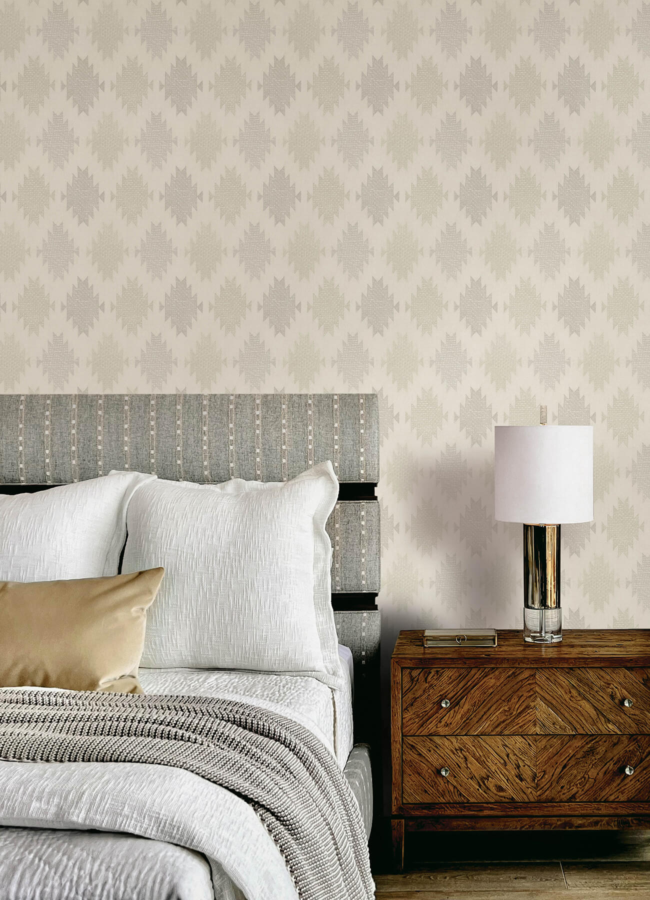 Chesapeake Yellowstone Stitched Heirloom Wallpaper - Moss