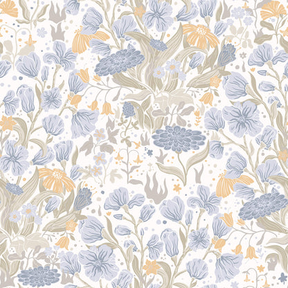 A-Street Prints Botanica Hava Meadow Flowers Wallpaper - Light Blue