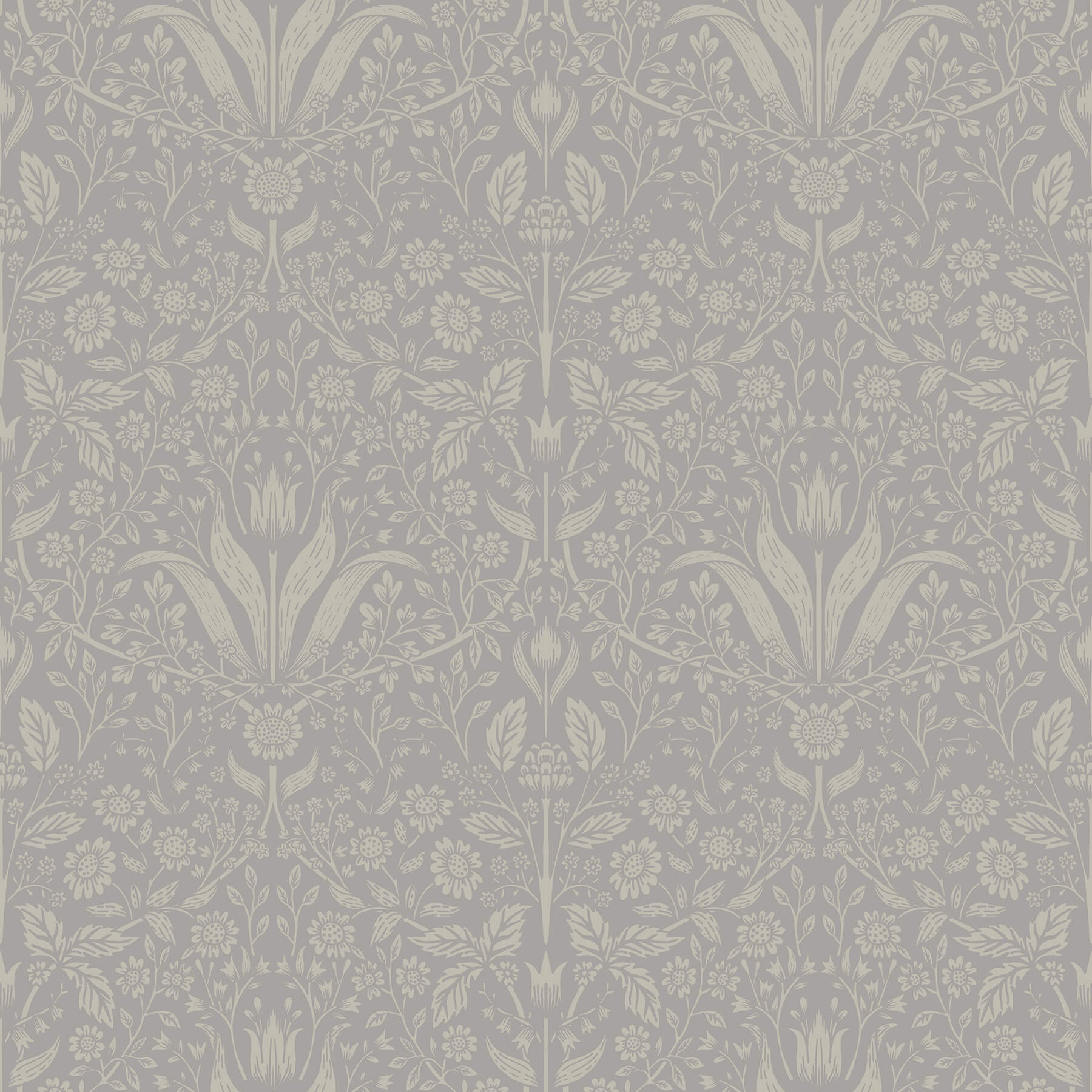 4143-34008 A-Street Prints Botanica Mara Tulip Ogee Wallpaper - Grey ...