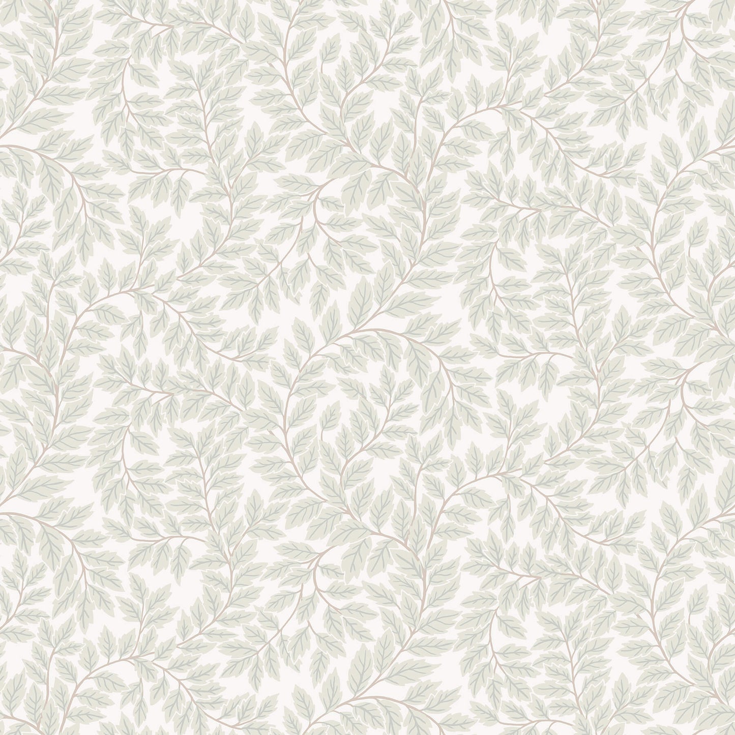 A-Street Prints Botanica Lindlöv Leafy Vines Wallpaper - Light Grey