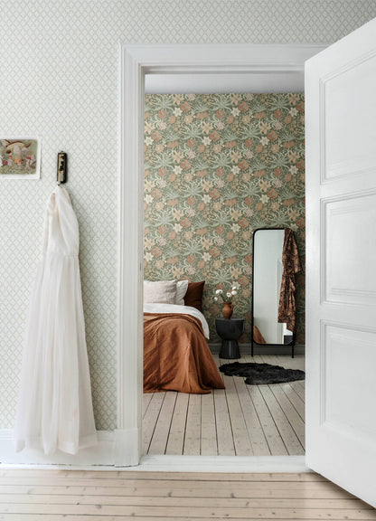 A-Street Prints Botanica Cecilia Tulip & Daffodil Wallpaper - Moss