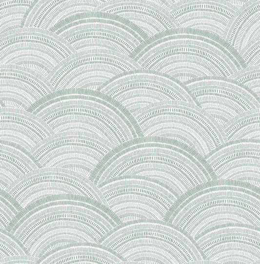 A-Street Prints Harmony Encircle Wallpaper - Sea Green