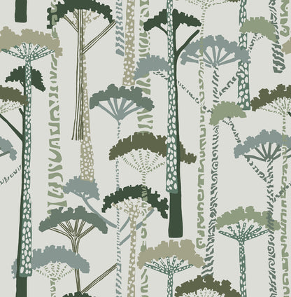 A-Street Prints Harmony Unify Forest Wallpaper - Green