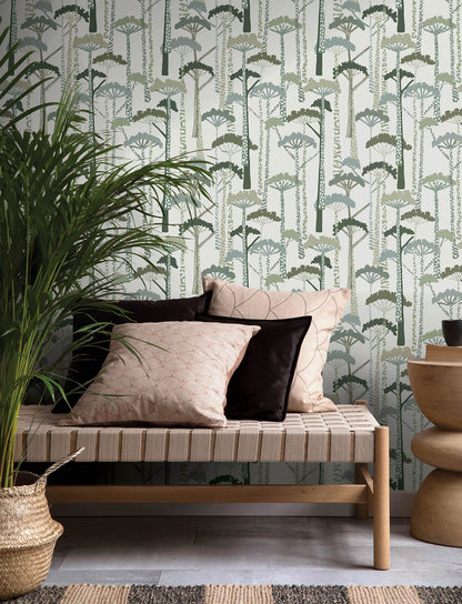 A-Street Prints Harmony Unify Forest Wallpaper - Green