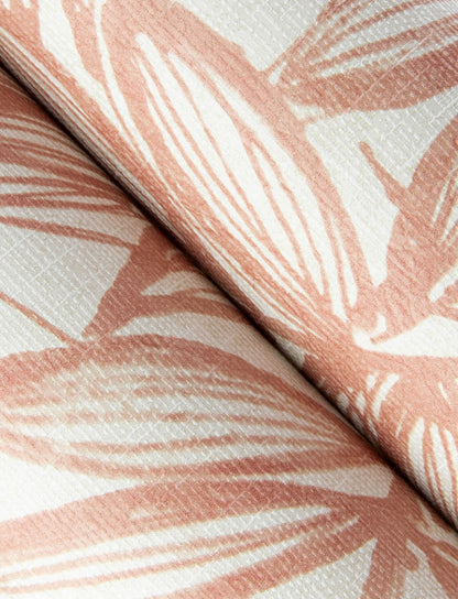 A-Street Prints Harmony Rhythmic Leaf Wallpaper - Coral