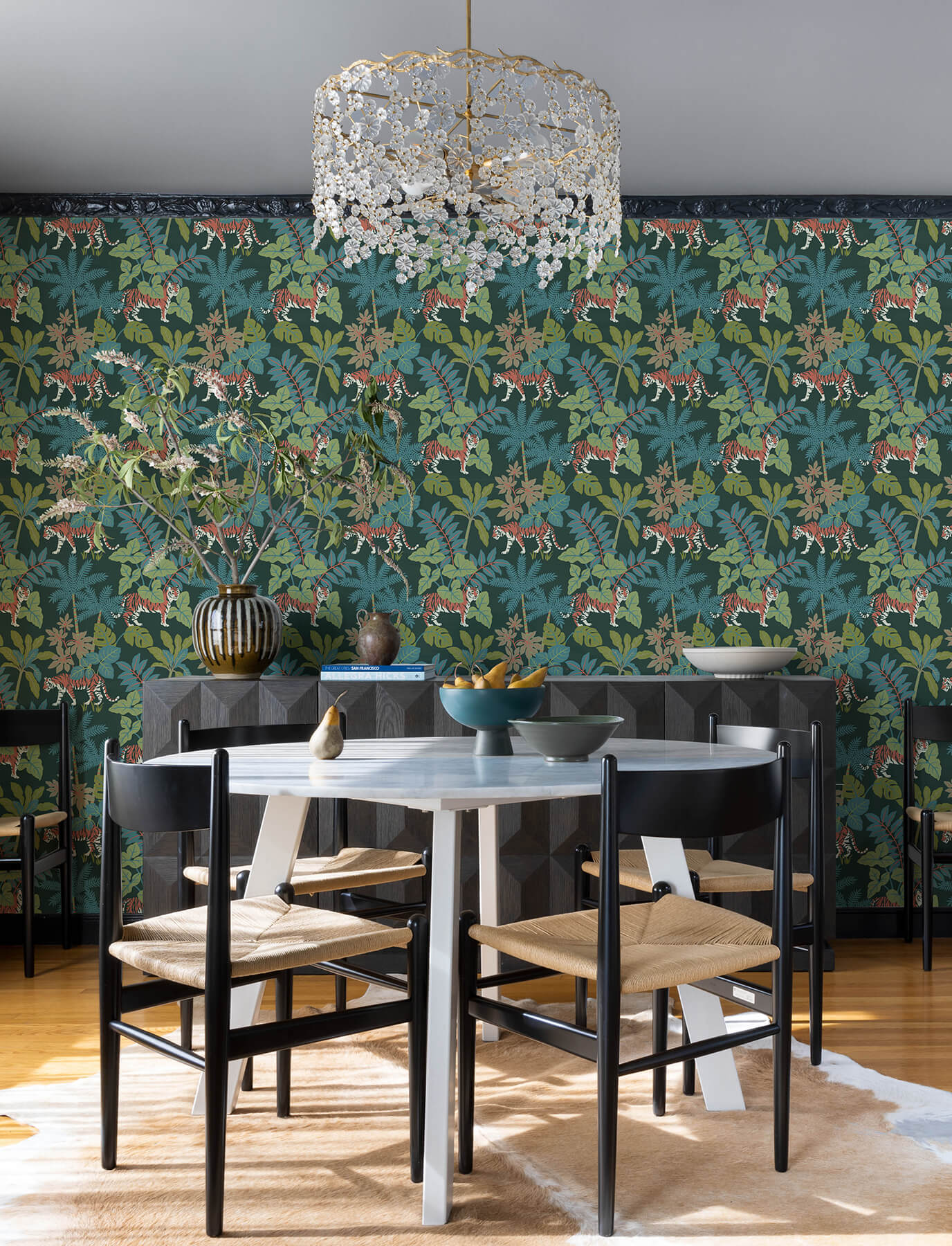 A-Street Prints Harmony Caspian Jungle Wallpaper - Evergreen