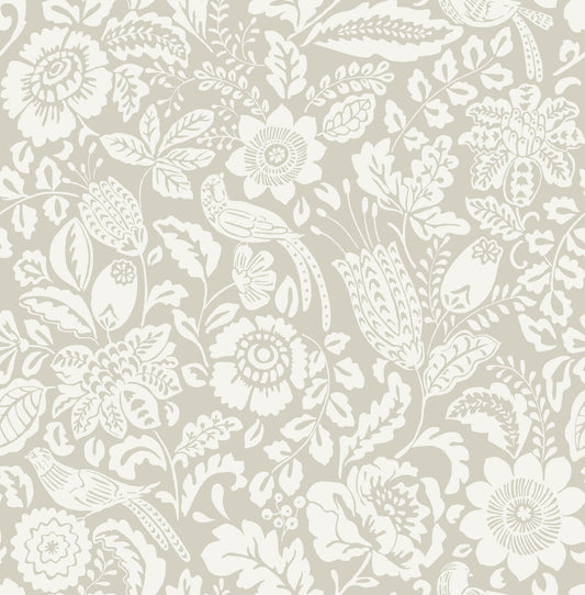 A-Street Prints Haberdashery Marta Floral Wallpaper - Beige