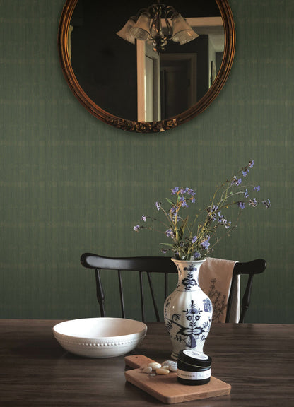 A-Street Prints Haberdashery Somerset Wallpaper - Evergreen