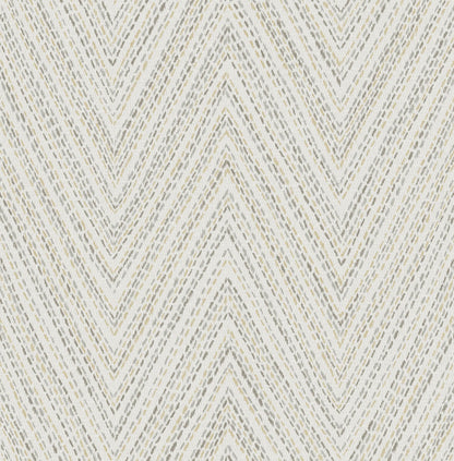 A-Street Prints Haberdashery Lainey Chevron Wallpaper - Neutral