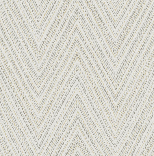 A-Street Prints Haberdashery Lainey Chevron Wallpaper - Neutral