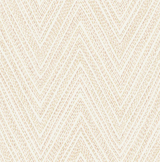 A-Street Prints Haberdashery Lainey Chevron Wallpaper - Apricot