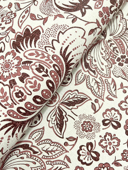 A-Street Prints Haberdashery Blanche Floral Damask Wallpaper - Plum