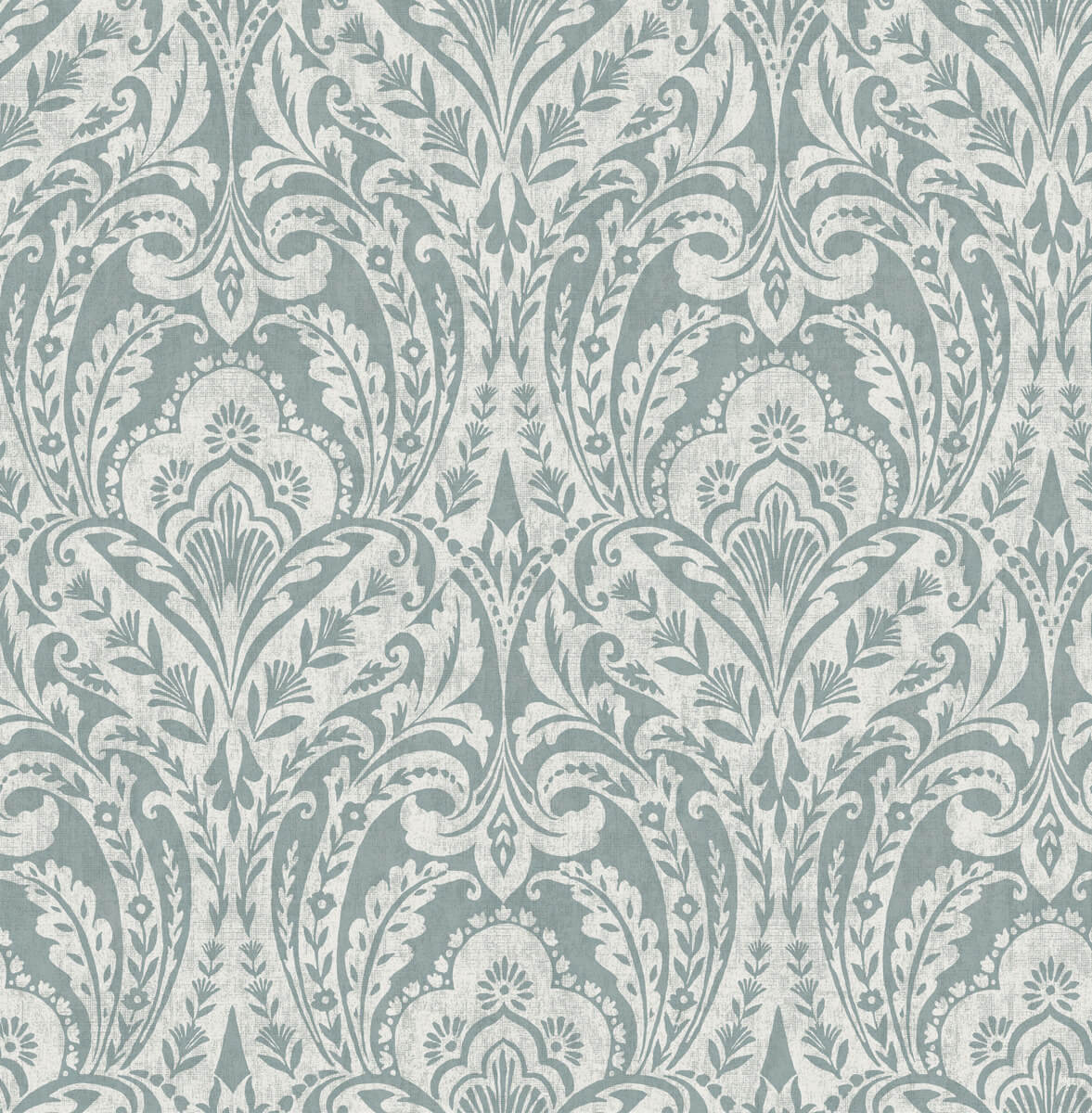 A-Street Prints Haberdashery Berkshire Damask Wallpaper - Denim