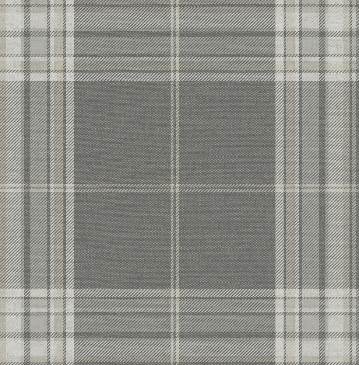 A-Street Prints Haberdashery Westley Plaid Wallpaper - Grey