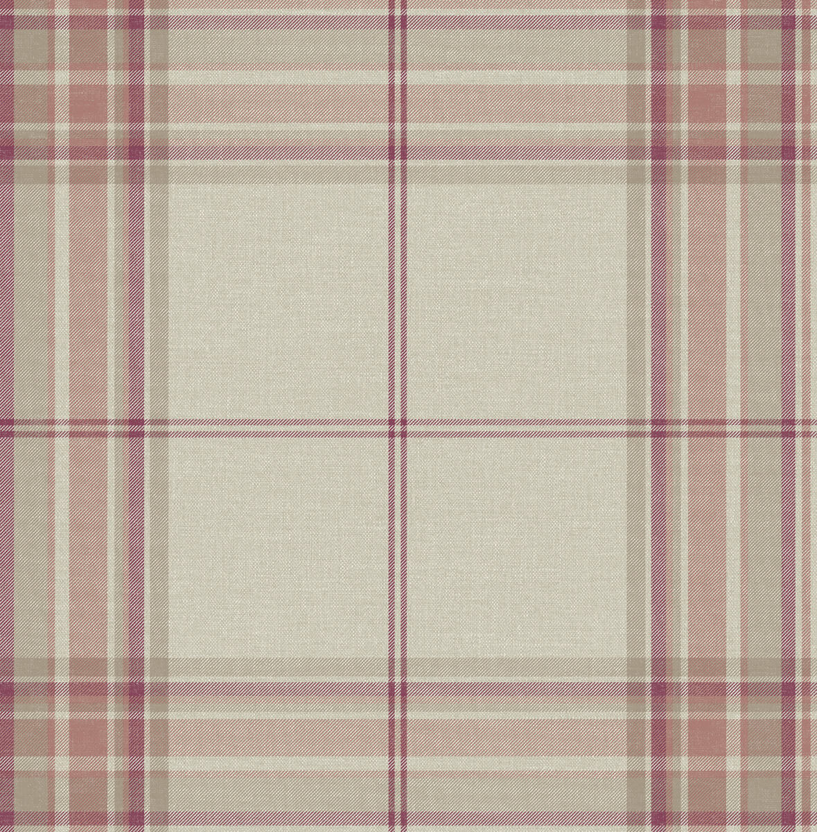 A-Street Prints Haberdashery Westley Plaid Wallpaper - Magenta