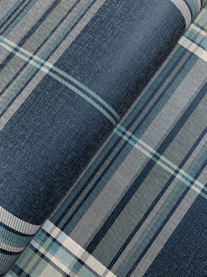 A-Street Prints Haberdashery Westley Plaid Wallpaper - Navy