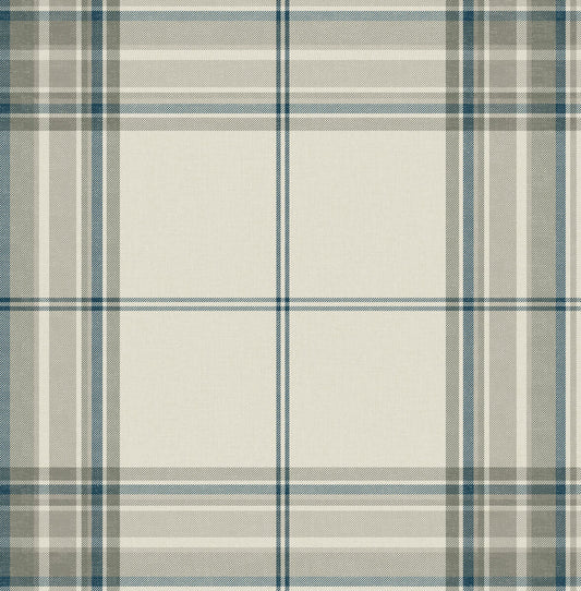 A-Street Prints Haberdashery Westley Plaid Wallpaper - Moss