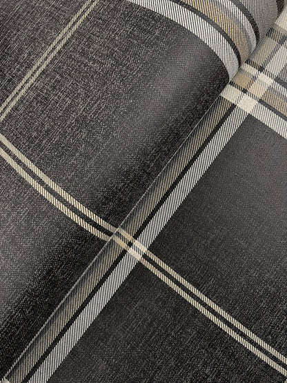 A-Street Prints Haberdashery Westley Plaid Wallpaper - Black