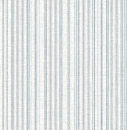 A-Street Prints Haberdashery Ayanna Striped Wallpaper - Blue