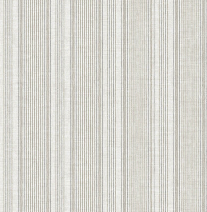 A-Street Prints Haberdashery Ayanna Striped Wallpaper - Neutral