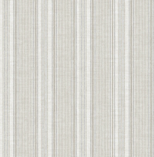 A-Street Prints Haberdashery Ayanna Striped Wallpaper - Neutral