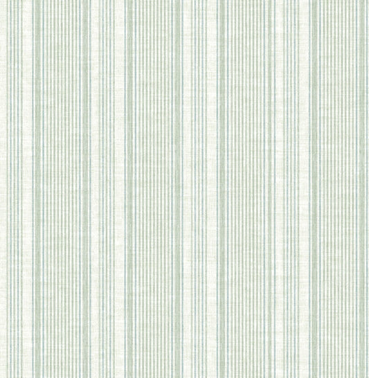 A-Street Prints Haberdashery Ayanna Striped Wallpaper - Light Green