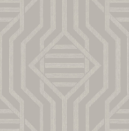 A-Street Prints Haberdashery Essex Geometric Wallpaper - Light Grey