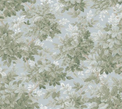 A-Street Prints Haberdashery Greenwood Wallpaper - Light Blue