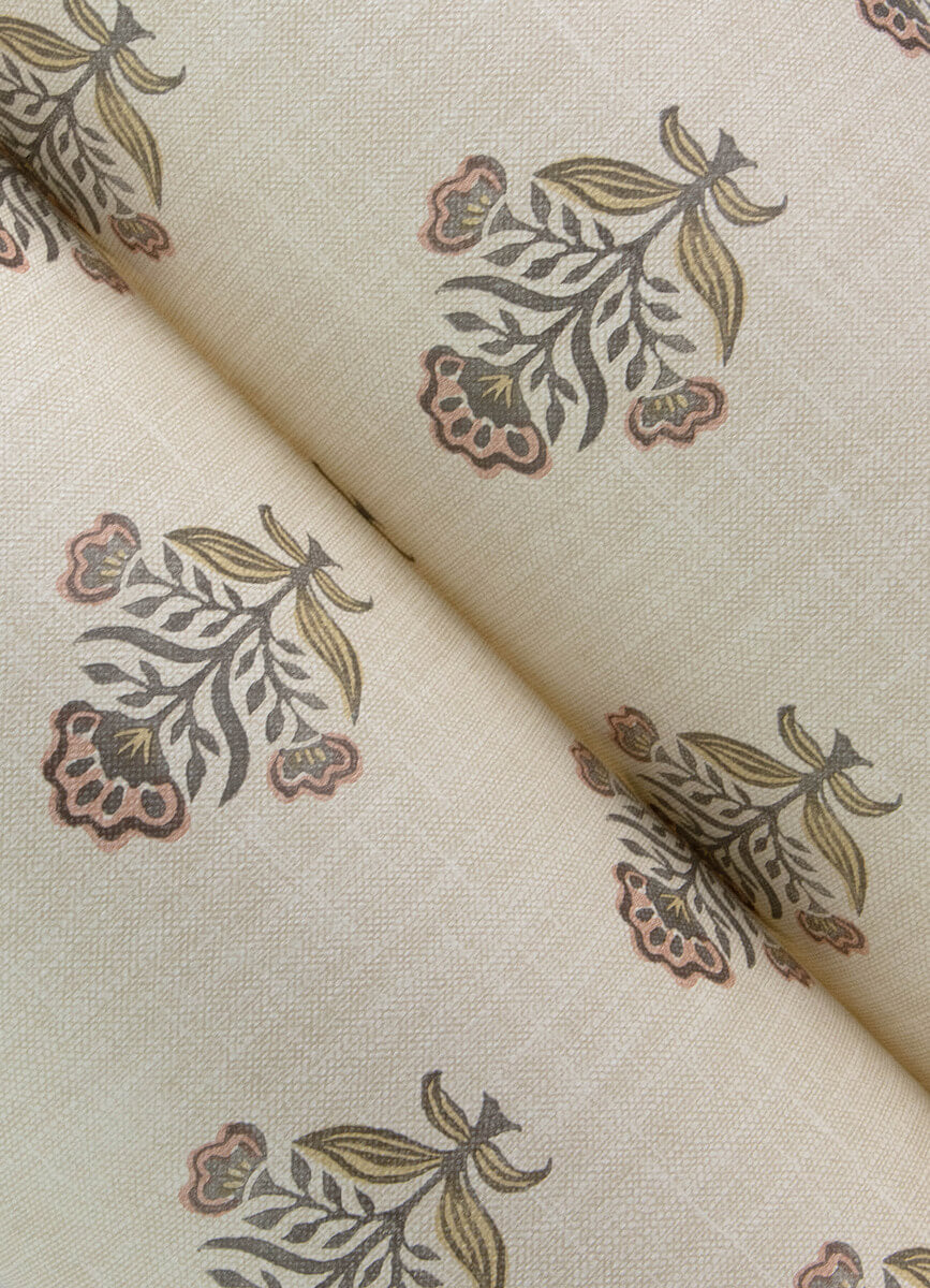 Chesapeake Printworks Hollyhock Wallpaper - Rust