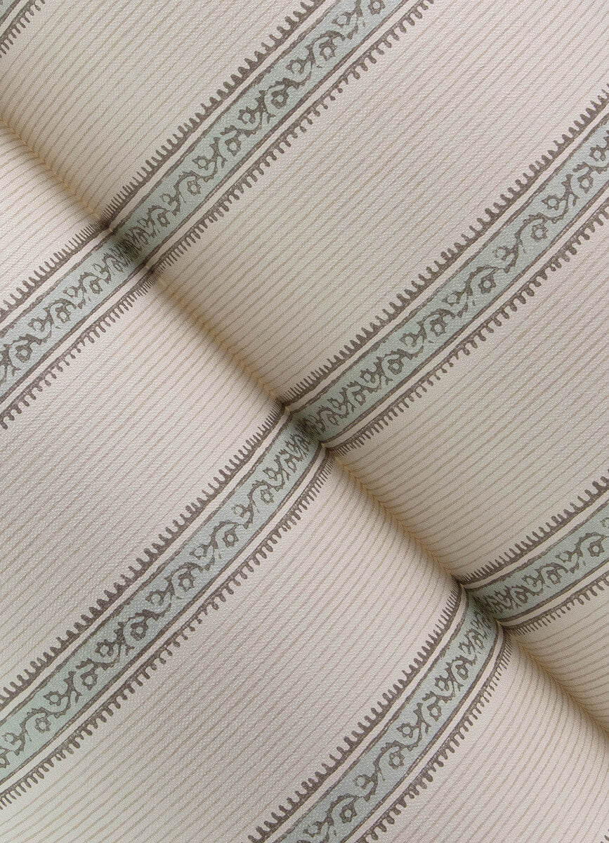 Chesapeake Printworks Mandevilla Stripe Wallpaper - Aqua