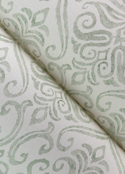 Chesapeake Printworks Adavu Damask Wallpaper - Sage