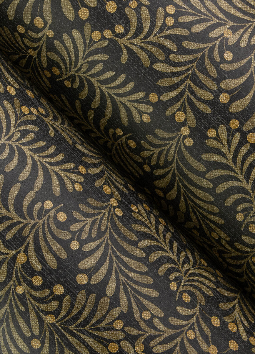 Chesapeake Printworks Chrysantha Berry Branches Wallpaper - Black
