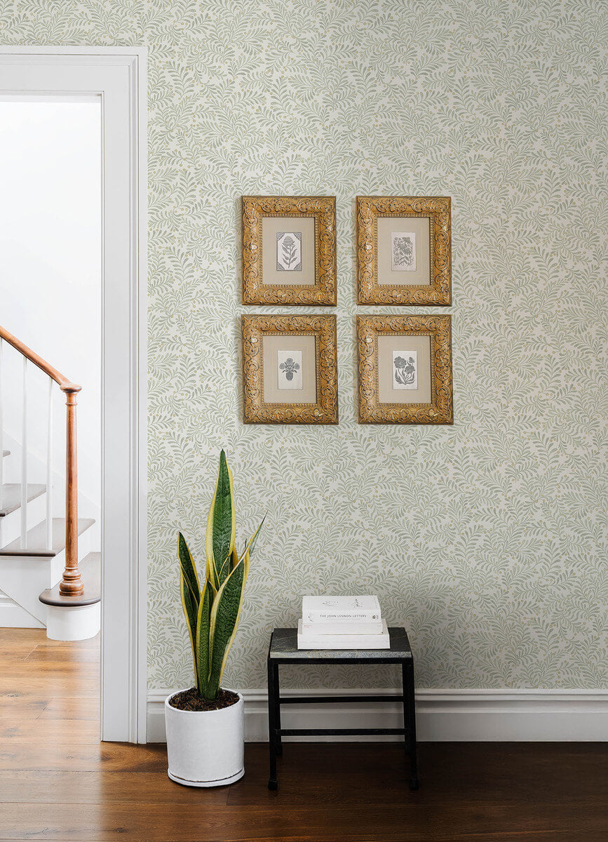 Chesapeake Printworks Chrysantha Berry Branches Wallpaper - Sage