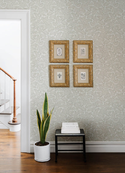 Chesapeake Printworks Chrysantha Berry Branches Wallpaper - Light Gray