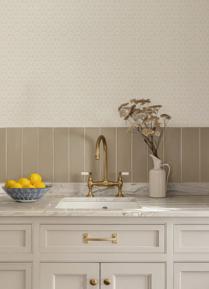 Chesapeake Printworks Phlox Wallpaper - Beige