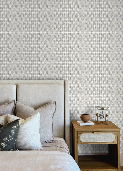 Chesapeake Printworks Nabi Geometric Wallpaper - Charcoal
