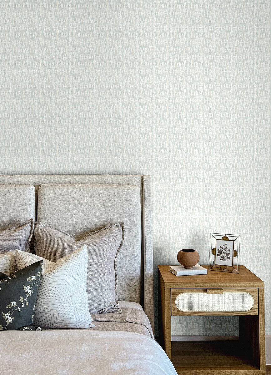 Chesapeake Printworks Nabi Geometric Wallpaper - Aqua