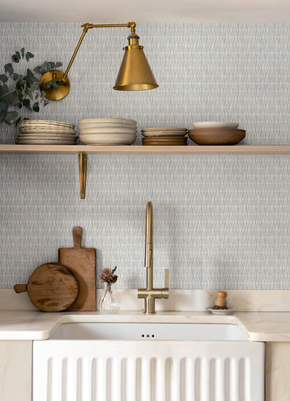 Chesapeake Printworks Nabi Geometric Wallpaper - Light Blue