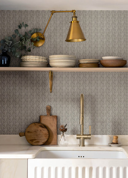 Chesapeake Printworks Coleus Leaves Wallpaper - Charcoal