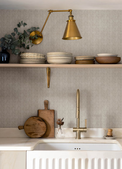 Chesapeake Printworks Coleus Leaves Wallpaper - Grey