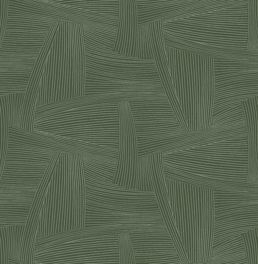 Drew & Jonathan Home Reid Wallpaper - Evergreen