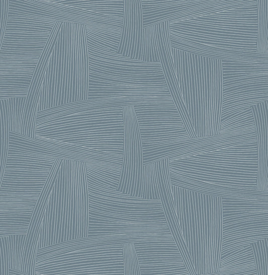 Drew & Jonathan Home Reid Wallpaper - Sky Blue