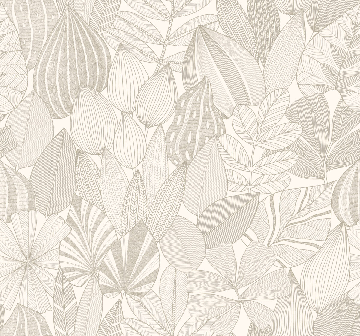 Drew & Jonathan Home Mathias Botanical Wallpaper - Taupe