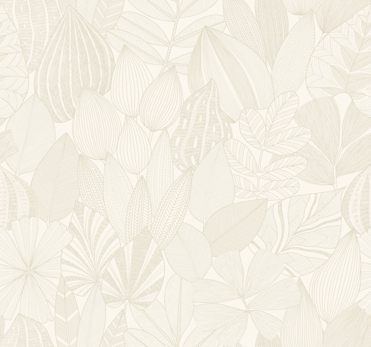 Drew & Jonathan Home Mathias Botanical Wallpaper - Pearl