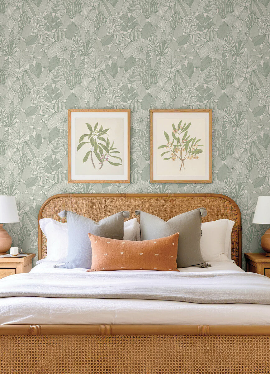 Drew & Jonathan Home Mathias Botanical Wallpaper - Green