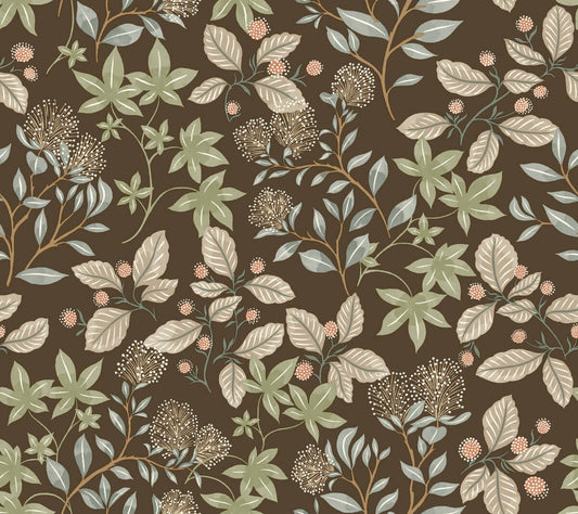 Drew & Jonathan Home Mildred Wallpaper - Espresso