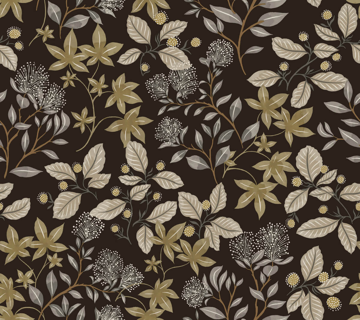 Drew & Jonathan Home Mildred Wallpaper - Black