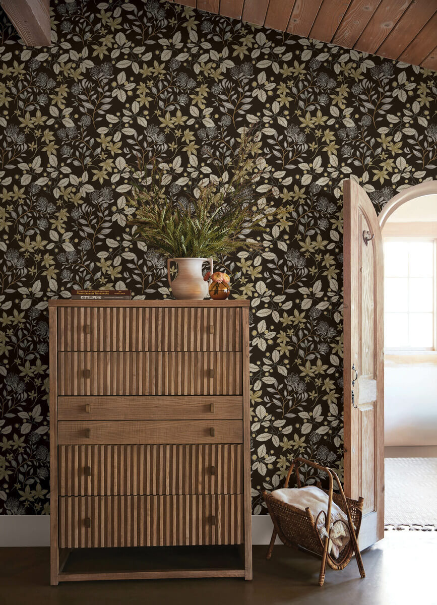 Drew & Jonathan Home Mildred Wallpaper - Black